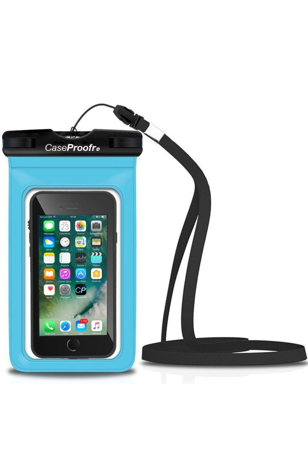 Pochette étanche 20 m Bleue pour Smartphone - Tactile et audio