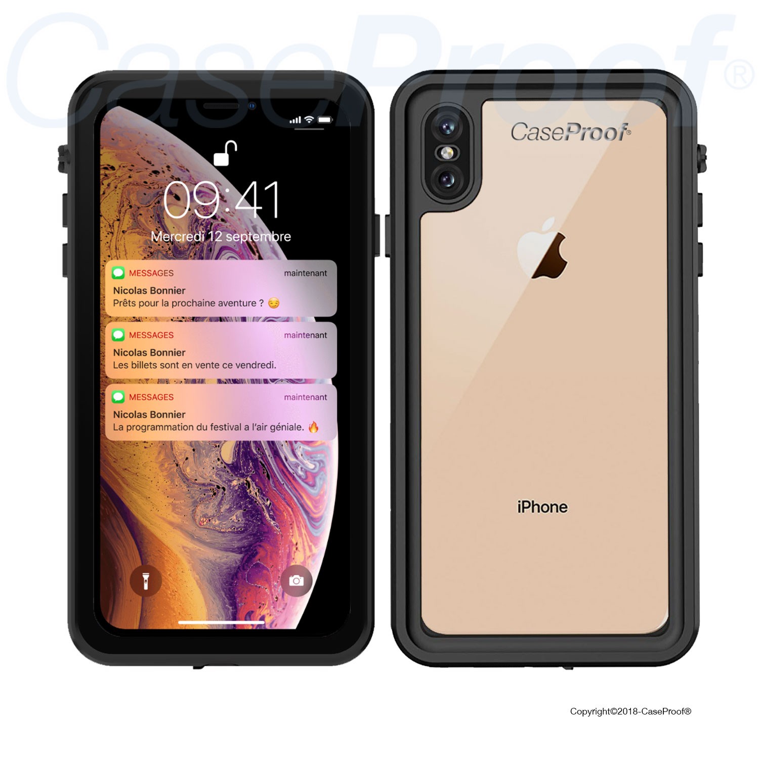 fascisme Wreed verjaardag Waterproof & shockproof case for iPhone X/Xs - 360° optimal protection