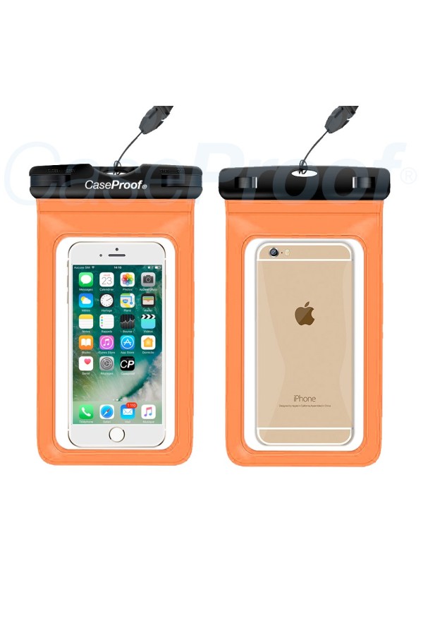 Pochette orange étanche pour téléphone