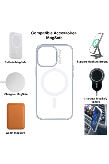 WE Support voiture avec charge induction, compatible Magsafe pour iphone  série